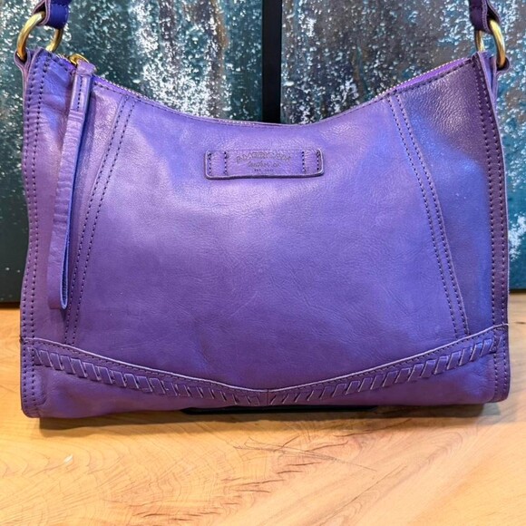 Purple Leather Shoulder Bag with Adjustable Strap main image 7